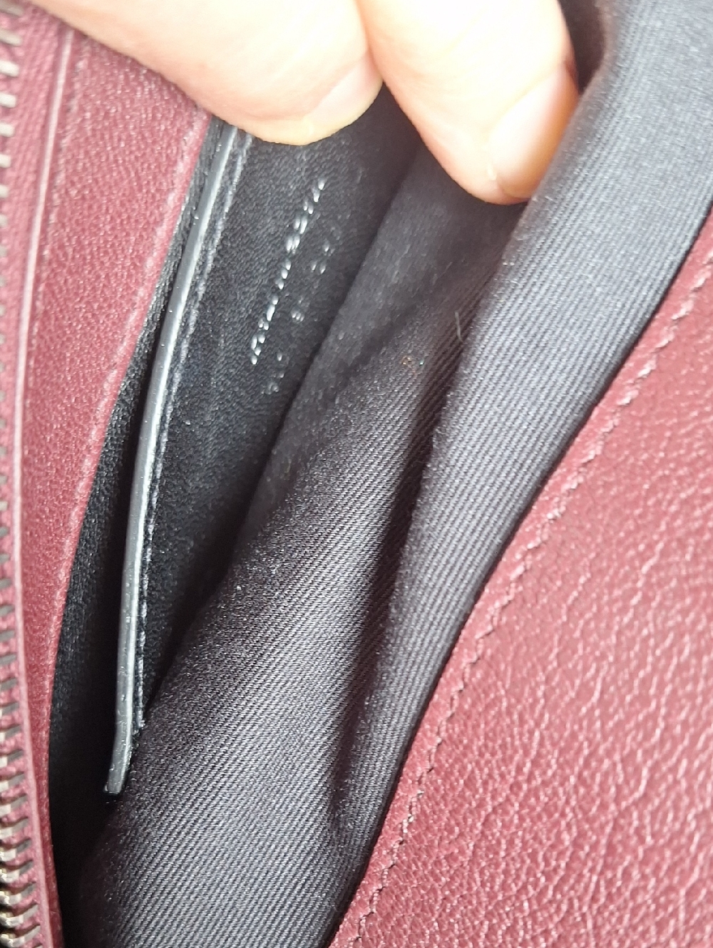 Saint Laurent YSL Chevron College Bag Burgundy Aged Black Hardware Large Size - Picture 16 of 16